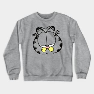 Grumpy Face of Orange Lasagna Cat Crewneck Sweatshirt